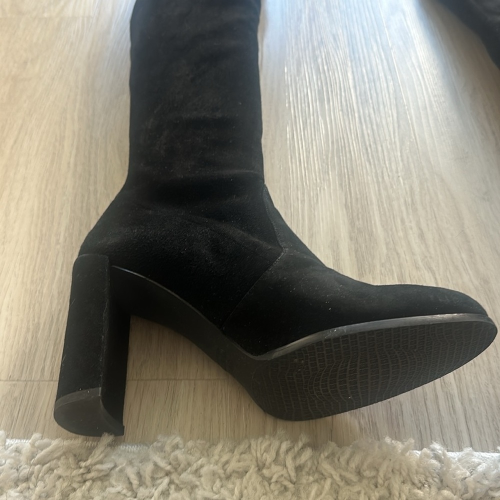 STUART WEITZMAN- Hiline Suede Over-The-Knee Boots - Picture 9 of 14
